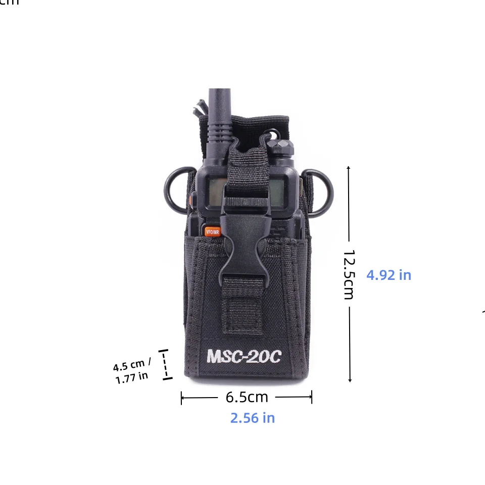 ซองใส่เครื่องสื่อสารอเนกประสงค์ MSC-20C ทำจากไนลอน พร้อมช่องใส่กระเป๋าเป้สะพายหลัง ใช้ได้กับ Quansheng TYT UV-5R