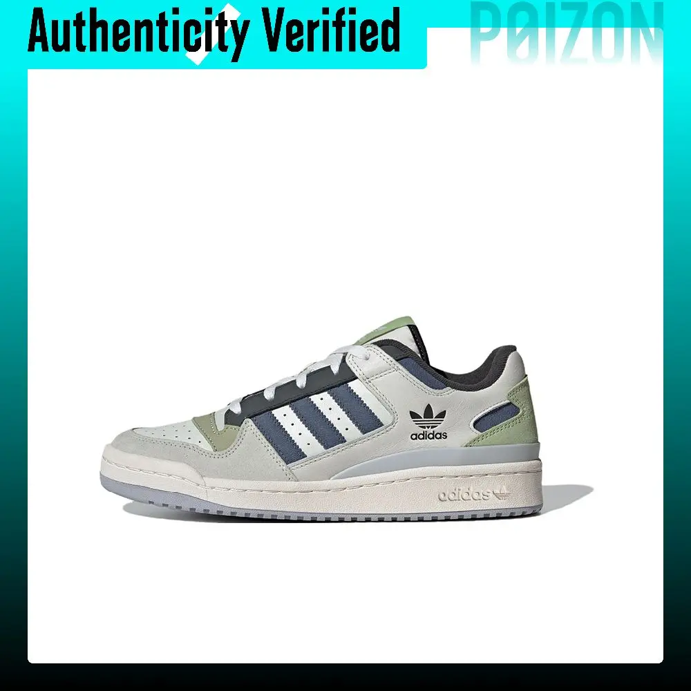 Adidas Originals FORUM Low top Skateboard Shoes Unisex White Green Gray Blue ID6263