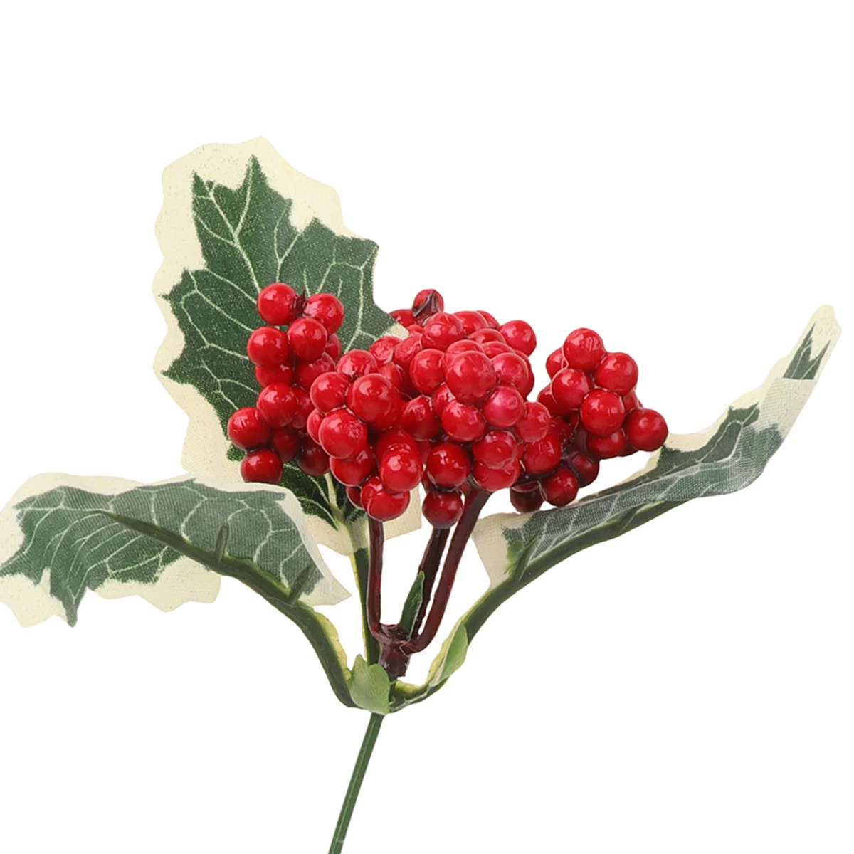 

10pcs Artificial Red Berries Stems Christmas Decorations Fake Pine Needles Xmas Tree Branches Party Home Decoration