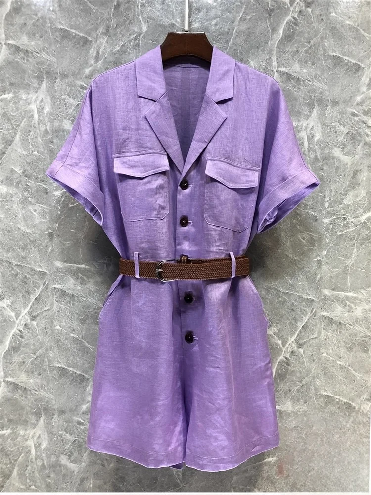 

Женский комбинезон Dantie Utili Sle с широкими штанинами и воротником, летние новые брюки Faion ort, комбинезоны с высокой талией, повседневная одежда