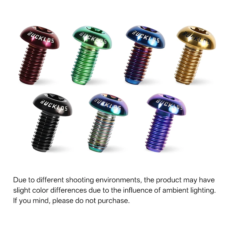 BUCKLOS M5x10MM Titanium Disc Brake Rotor Screws Titanium Alloy M5*10MM Bolts Bicycle Disc Rotor Fastener for Mountain Road Bike view 3
