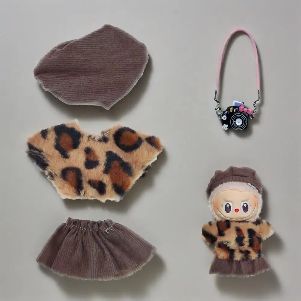 Mini Ropa de muñeca de 15/17cm para Ropa Labubu, diseño bonito, chica como regalo, juego de disfraz, Ropa de moda, riñonera
