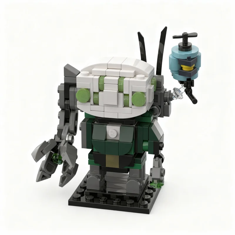 200pcs MOC Brickheadz Risk Rain 2 Operator Model Building Blocks Construction Toys Christmas Gift Idea Education Brick Kids