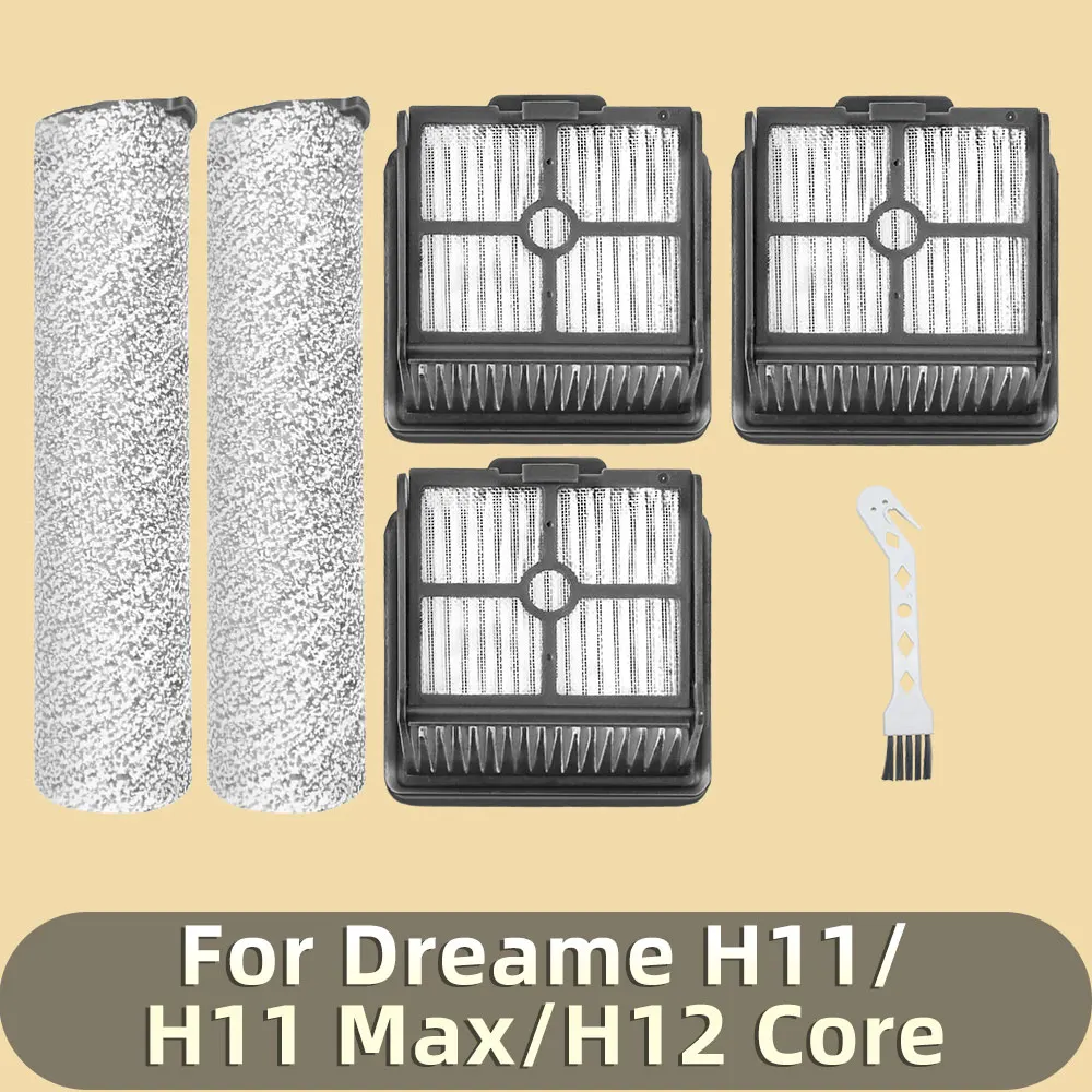 For Xiaomi Dreame H11 / H11 Max Wet and Dry Vacuum Cleaner Roller Brush and Hepa Filter Replacement Spare Parts Accessories