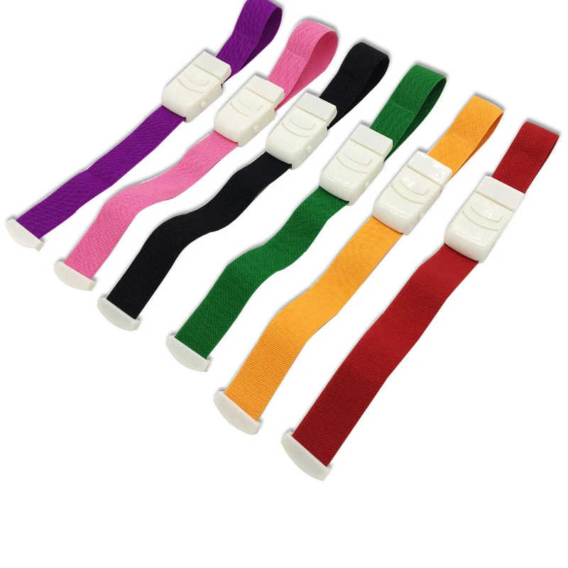 10Pcs Colorful Medical Elastic Buckle Tourniquet Outdoor Sport Survival Quick Release Hemostatic Tourniquet Belt First Aid Kit