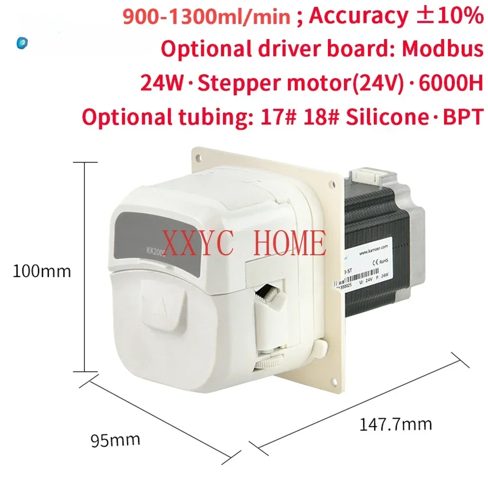 Kamoer 900-1300ml/min KK2000 24V DIY High Flow Peristaltic Pump Self-priming Pump For Laboratory Dosing Pump With Stepper Motor