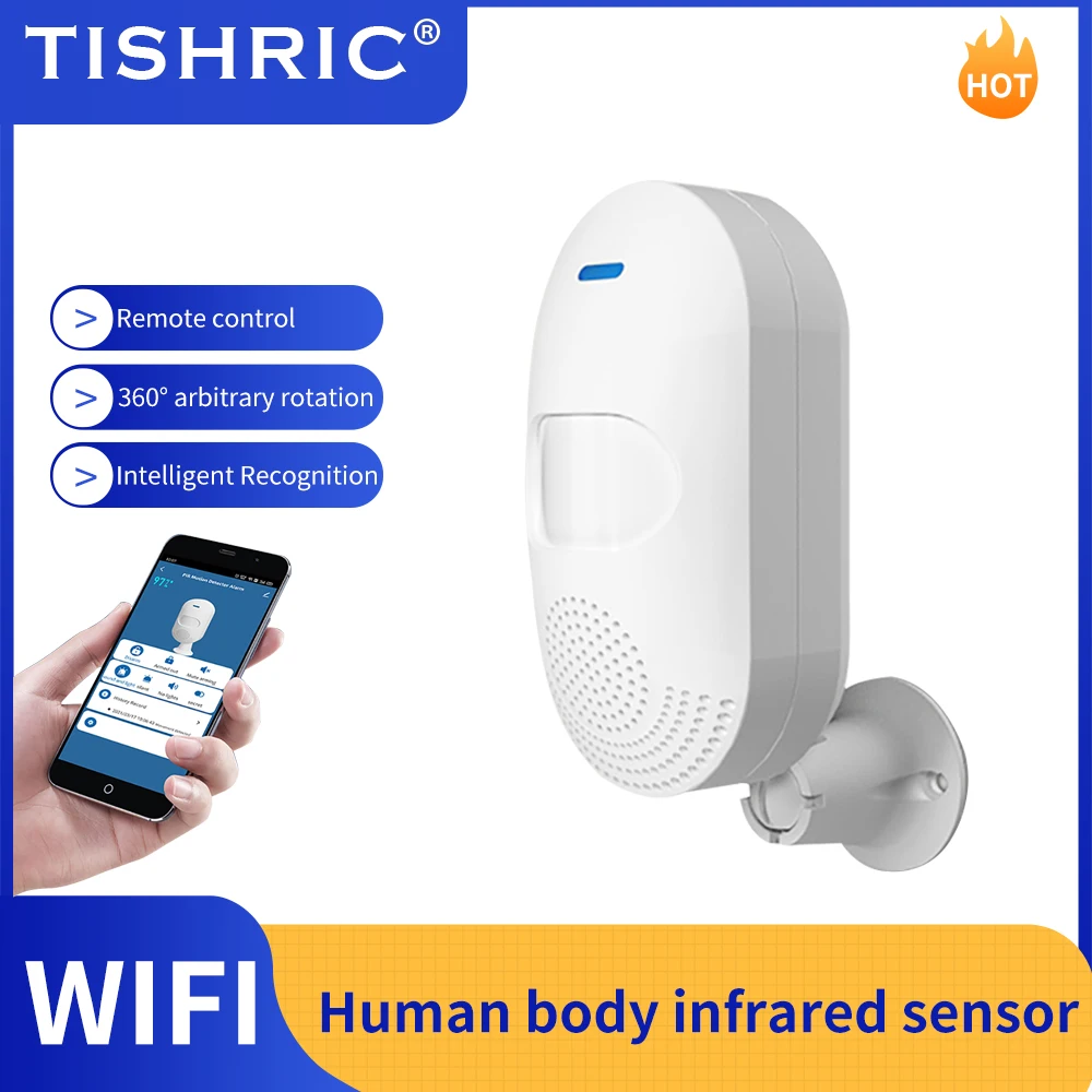 

TISHRIC CT61W PIR Motion Human Body Infrared Sensor Smart Home Automation Security Protection For Alexa Google Home Tuya APP