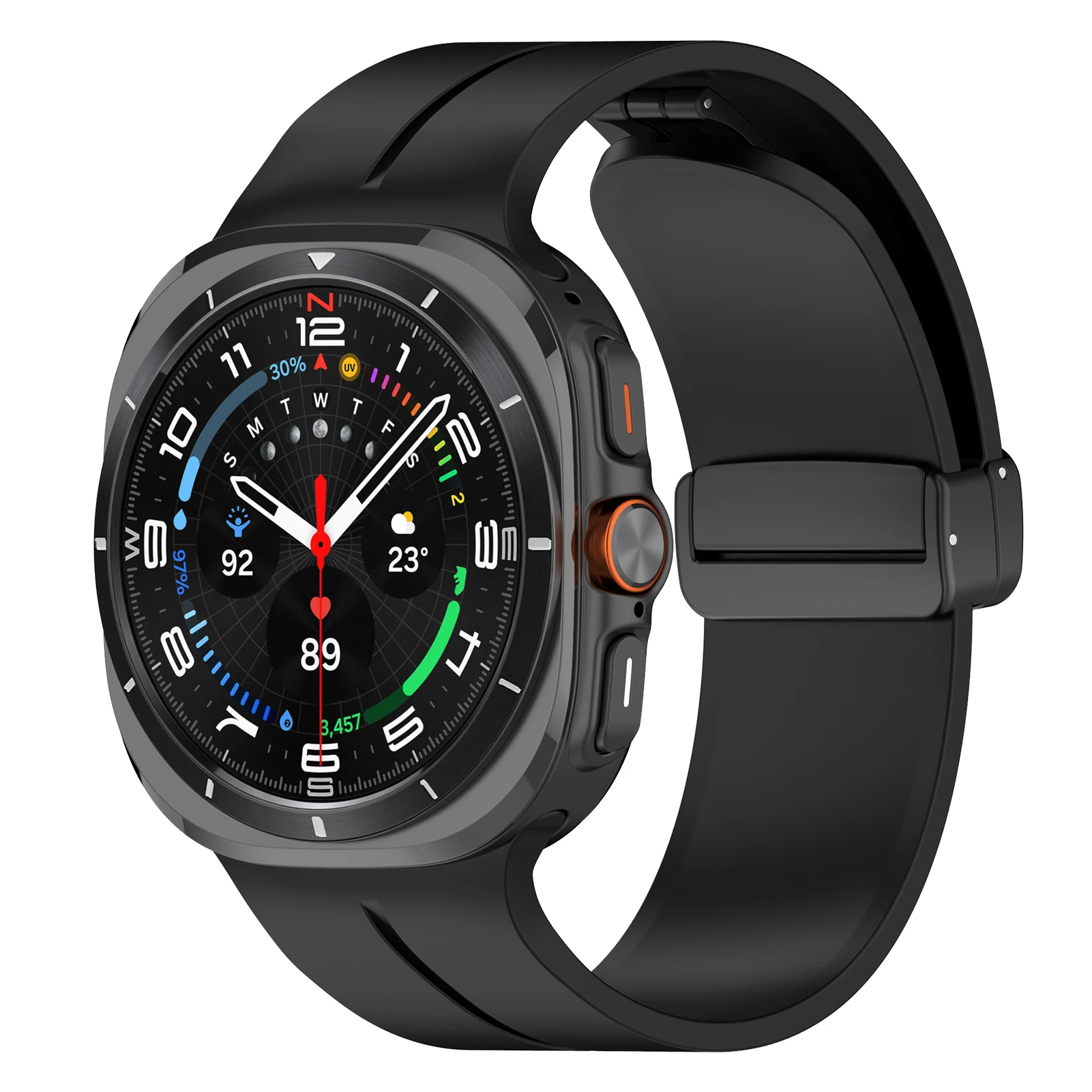 Magnetic For Samsung Galaxy watch 7 ultra Strap 47mm Accessories No gaps Silicone Bracelet correa galaxy watch ultra band 47 mm