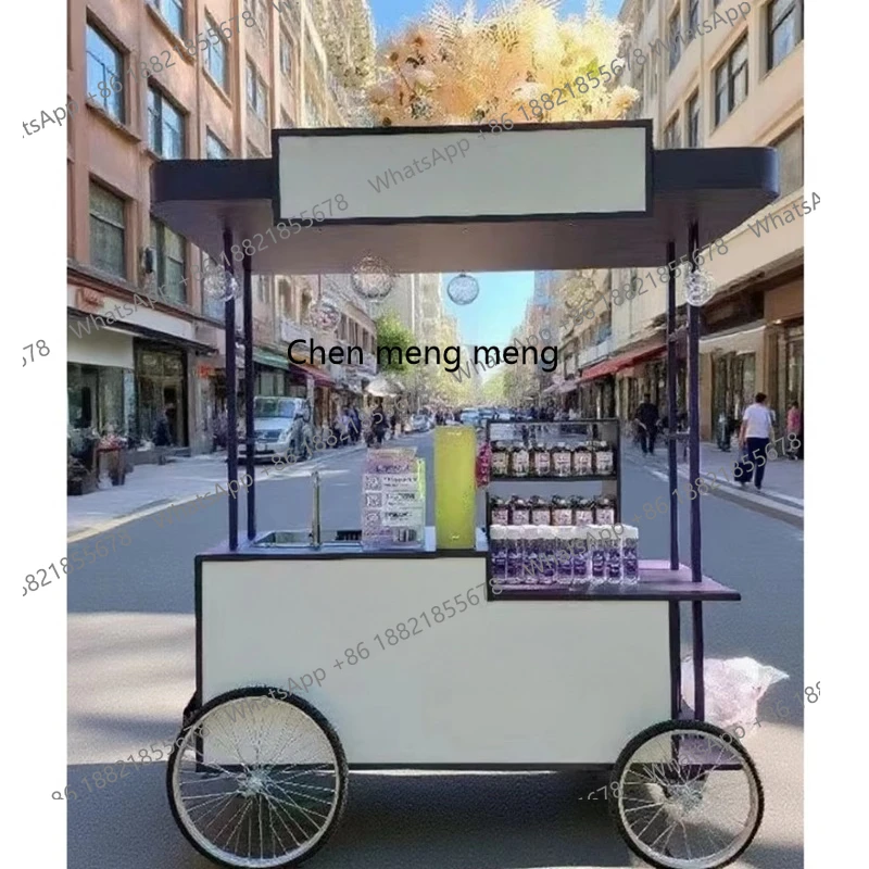 Event stall car display promotion, night market ice cream snacks snacks drinks milk tea shopping mall