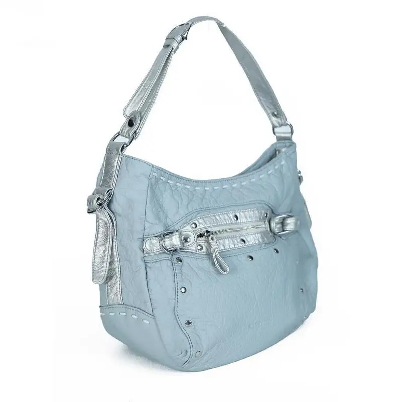 Retro Original Design Women Bag New Simple And Versatile Large Capacity Splicing Contrast Litchi Pattern Shoulder Bag For Women