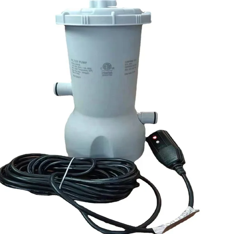 L Electric filter pump makes essential swimming pool tools for above-ground swimming pools