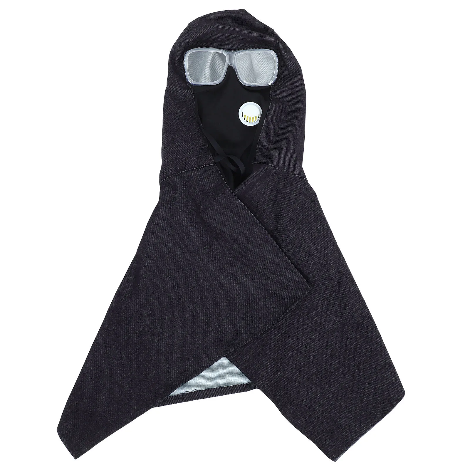 

Denim Sandblasting Hood Cap With Built-In Goggles For Head Neck Protection Construction Diy Painting Woodworking Cutting
