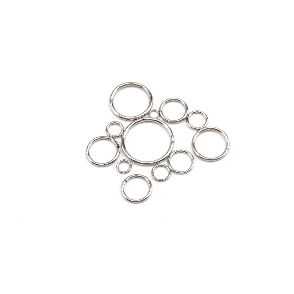 50-200Pcs 3-14mm Stainless Steel Accessories Open Jump Rings For Jewelry Making Connectors Split Ring Findings Supplies