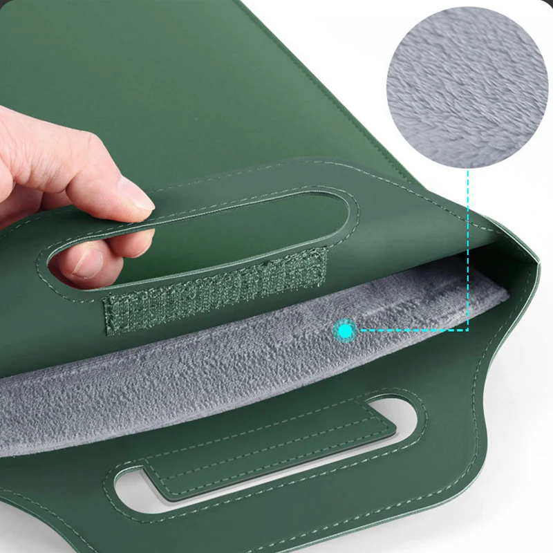 Multipurpose Laptop Sleeve for MacBook Air 13 M1 M2 M3 M5 Pro 14 15.4 16 inch PU leather case mouse pad with bracket Laptop Bag
