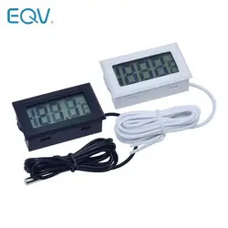 Mini LCD Digital Thermometer Hygrometer Temperature Indoor Convenient Temperature Sensor Humidity Meter Gauge Instruments Cable