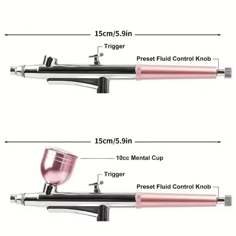 Portable Single Action Airbrush With 03mm Nozzle Continuous Spray Gun For Model Car Nail Cake Makeup Tattoo Beauty Inkjet Tool