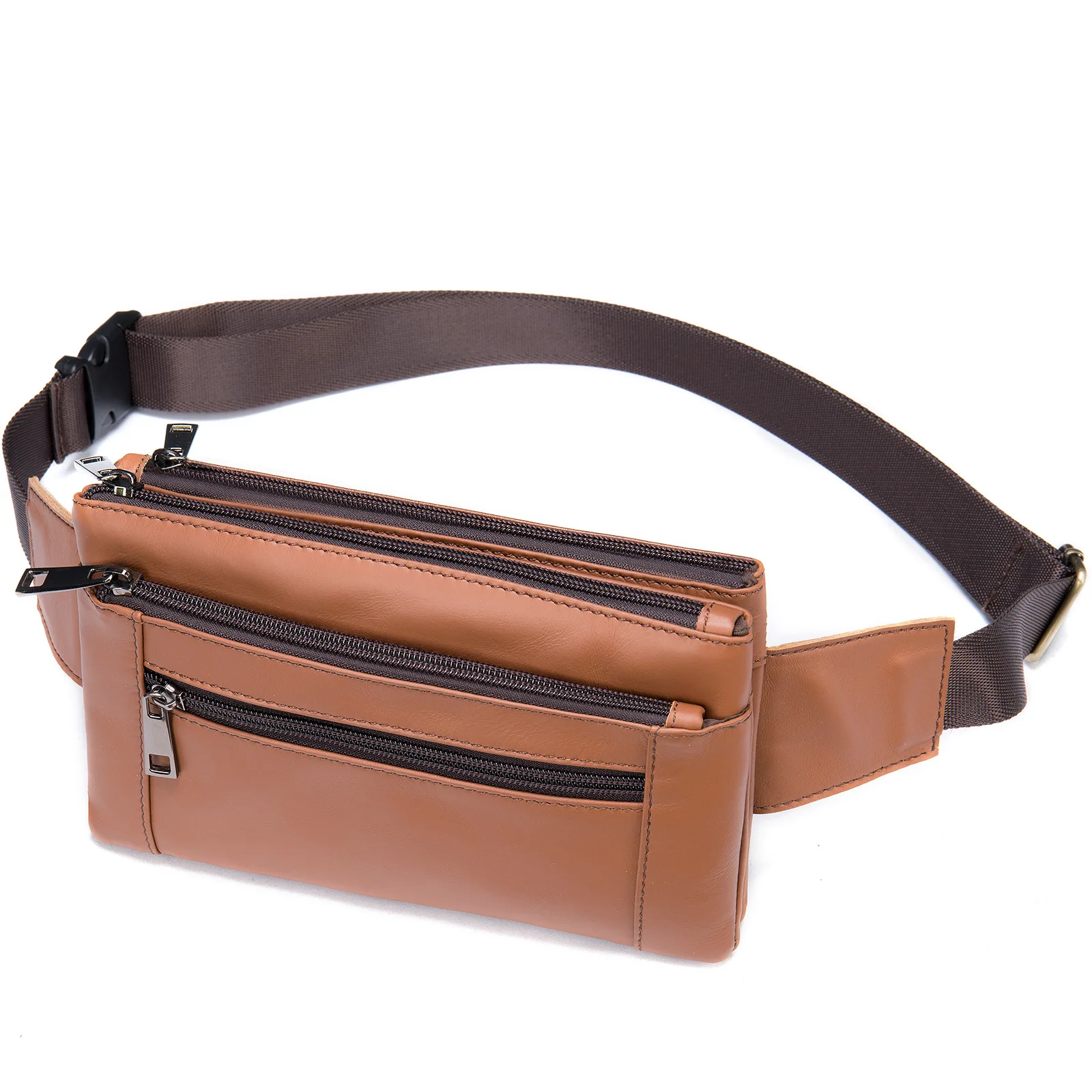 

Men's Waist Bags Genuine Leather Men's Belt Bag Fanny Pack Male Waist Pack Money Belt Hip Bag Man Belts Pouch Bags 8953