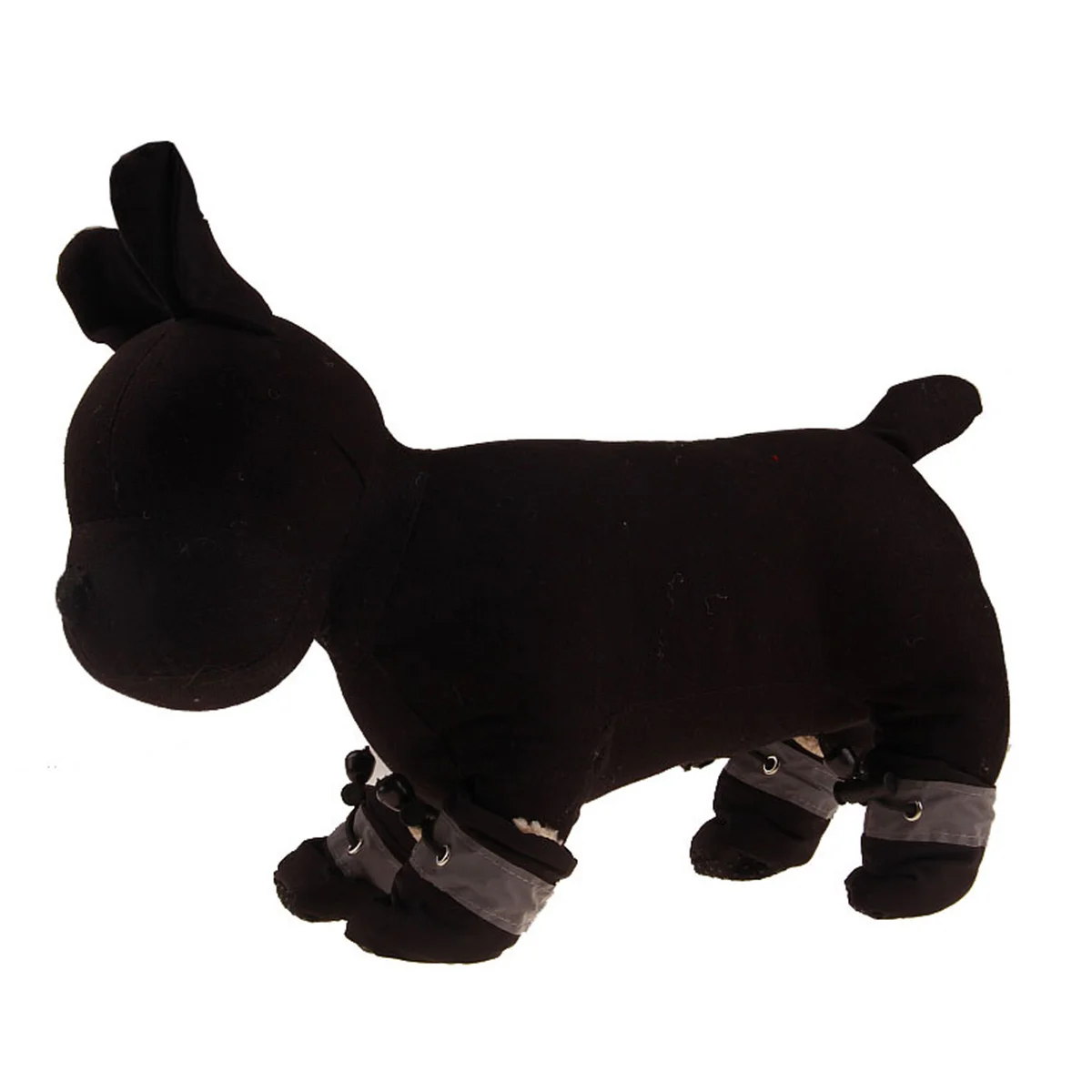 

Dog Waterproof Shoes Pair Black Size 2 Warm Soft Non-Slip Indoor Pet Boots Elastic Band Warm Pet Shoes Dogs Rain Boots