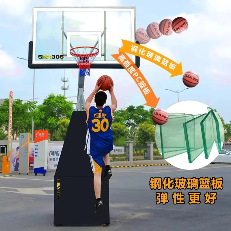 Supporto da basket per interni ed esterni mobile regolabile in altezza per canestro da basket per adulti Allenamento quotidiano Sicuro Robusto Stabile