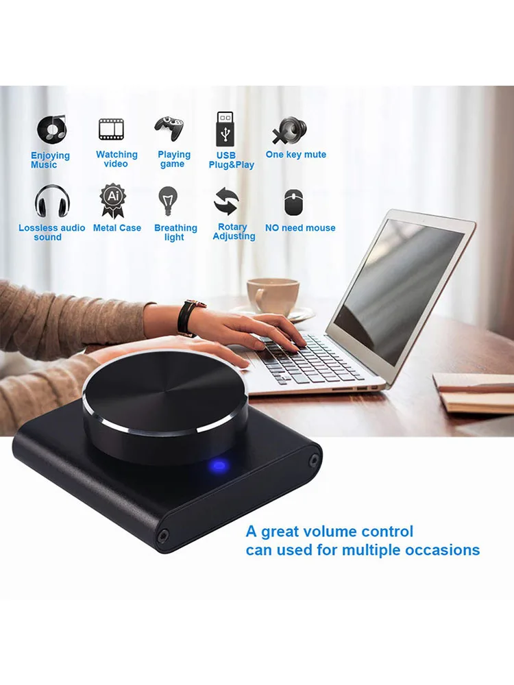 Altoparlante per computer PC Controller volume audio Manopola di controllo volume USB con controller audio Play/Pausa/Back/Forward con cavo USB