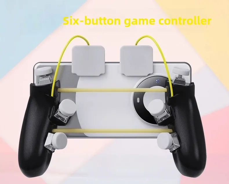 Mobile game button handle, grip, continuous hair with four fingers, six fingers and eight fingers H6 handle