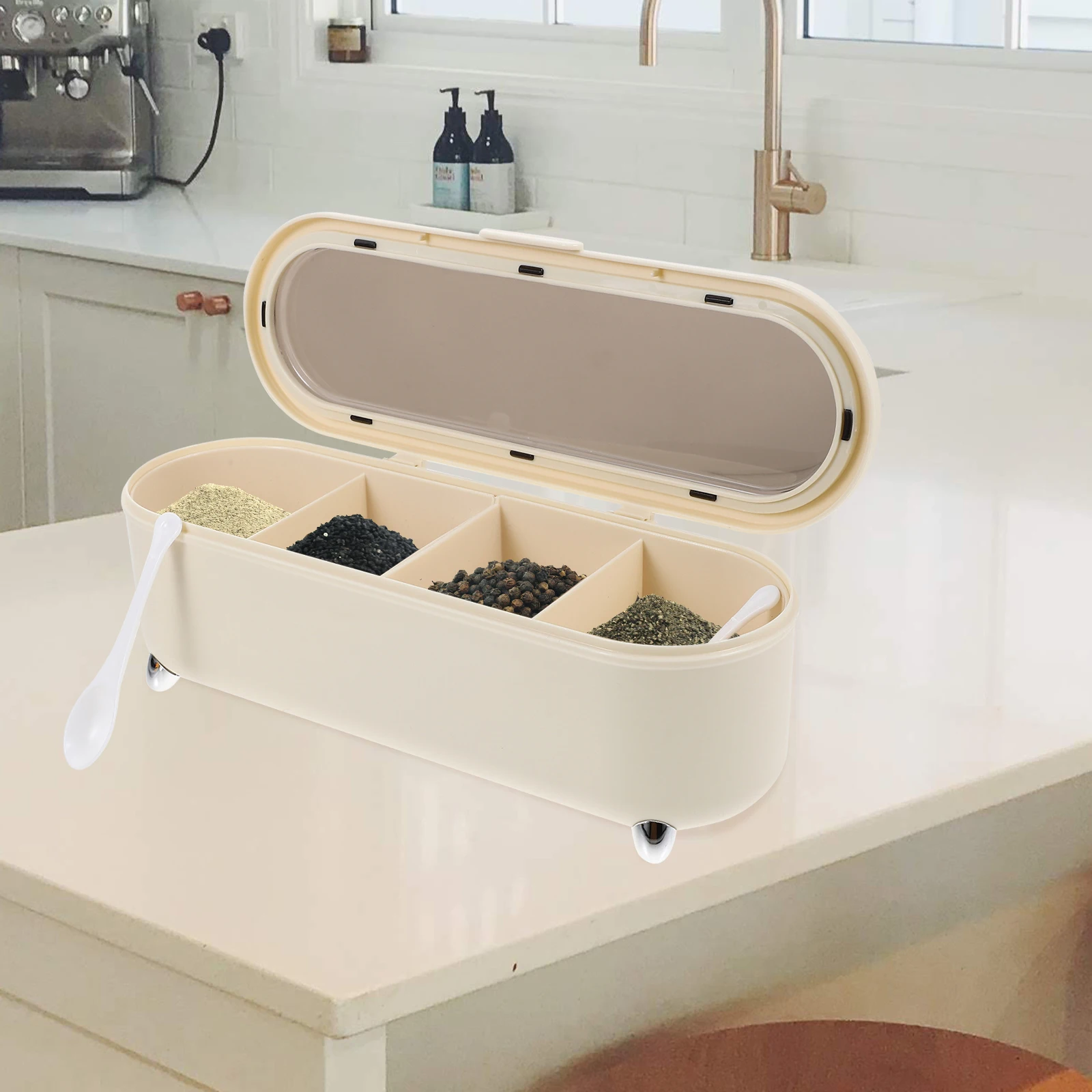 

Контейнер для приправ для специй, прозрачная крышка, банка для хранения, держатель для приправ, кухонный аксессуар для дома, пластиковая бутылка, компактная