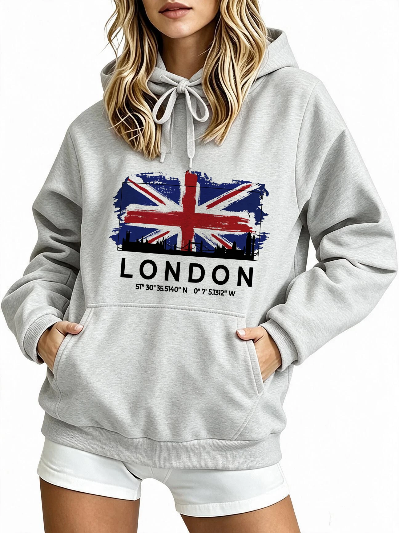 Winter Clothing London - LONDON Graphic Print Hoodies Vintage Style