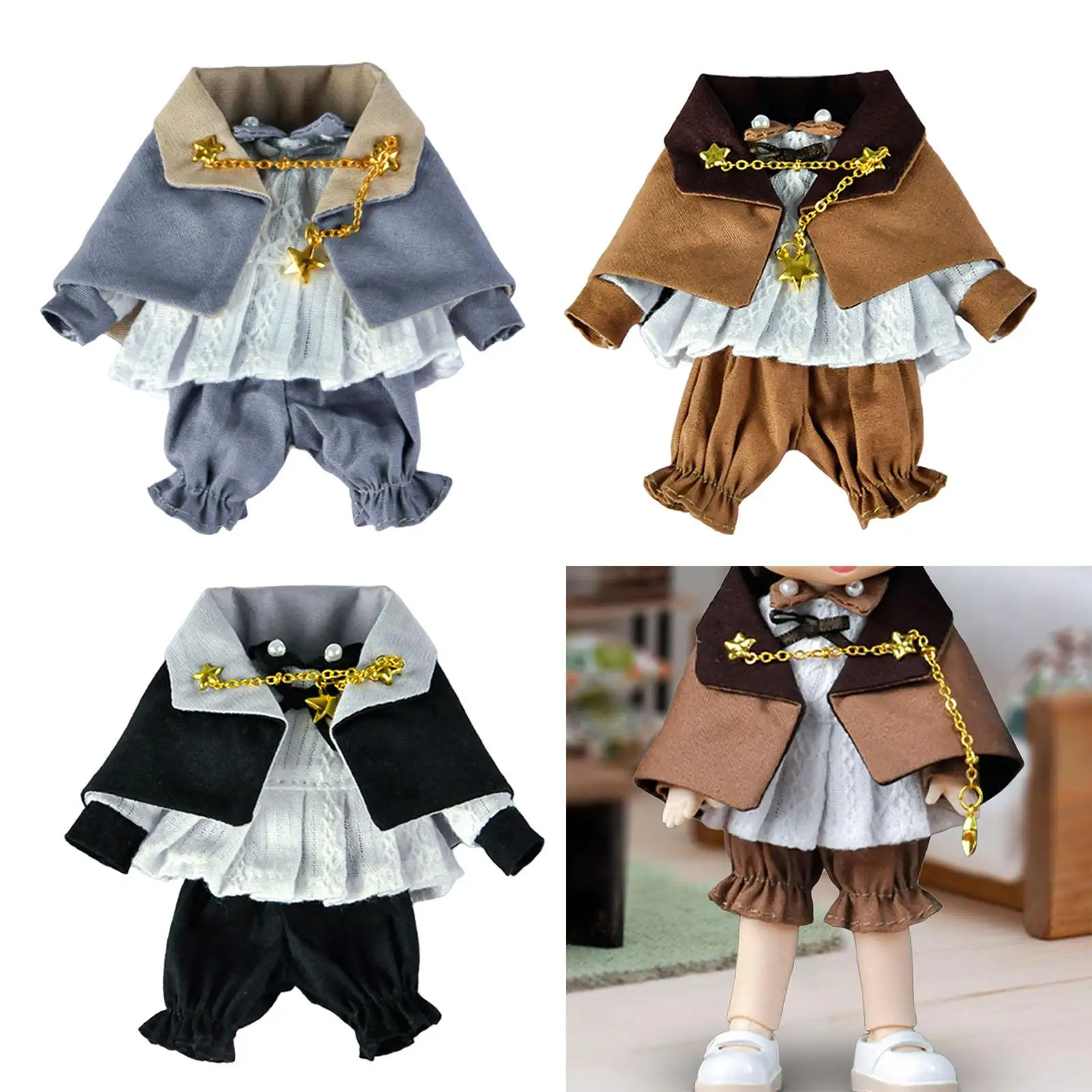 Pop Kleding Mooie Kids Speelgoed Makkelijk Te Dragen Bal Jointed Pop Outfifts Voor 1/12 Babypop 6Inch Bjd Pop Dress Up Ob11 Pop Accs