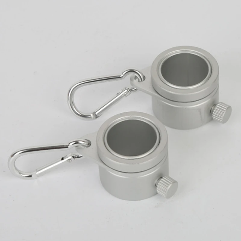고정 Carabiner 후크와 2Pcs 알루미늄 합금 깃대 반지 360 학위 회전 안티 랩 플래그 장착 회전 키트 Dropship