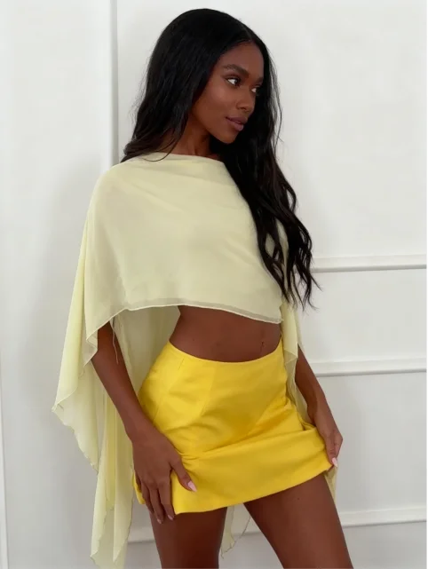 

Женские шифоновые топы-пончо, модные однотонные блузки с открытым плечом, свободного кроя, летние накидки-шали