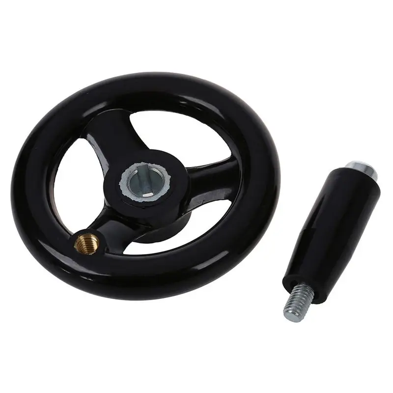 ABMO 4 Pcs 3.9 Inch Diameter Hand Wheel W Revolving Handle For Milling Machine