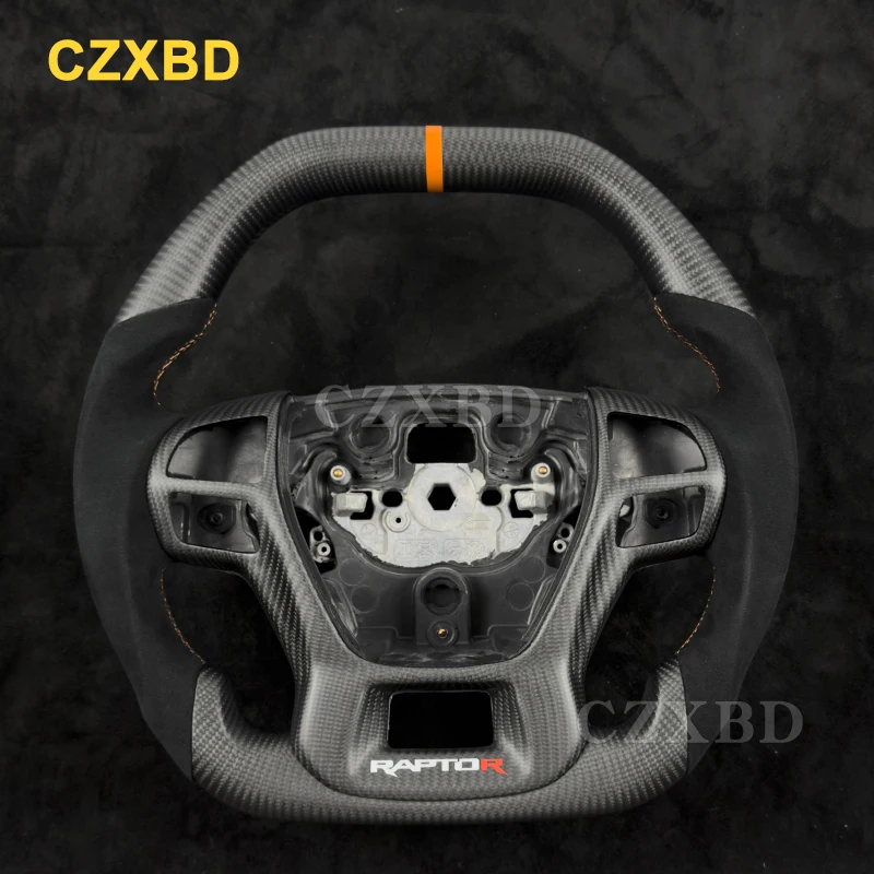 

For Ford Ranger Everest Real Carbon Fiber Steering Wheel High Quality Sport Wheel with Raptor Customized