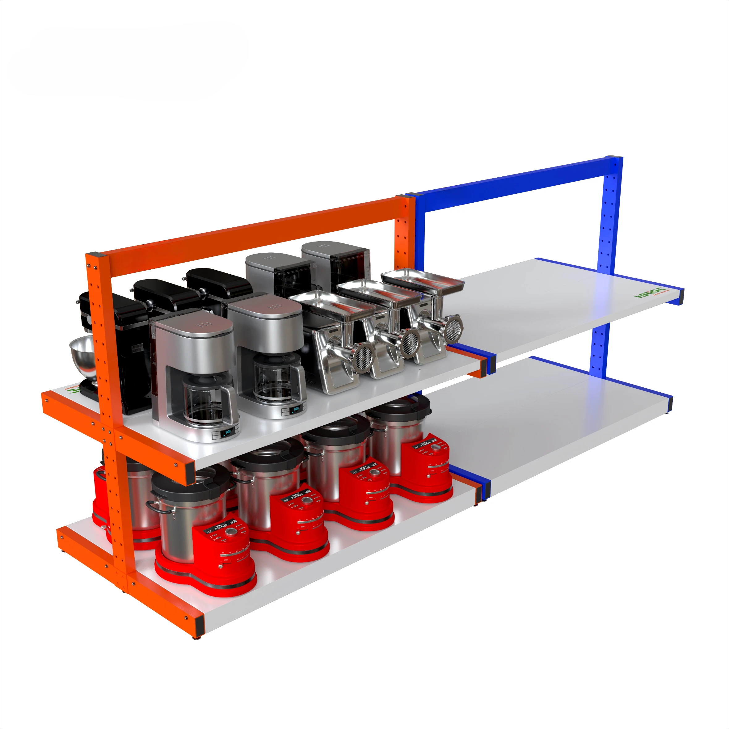 Strong Load-Bearing Capacity  Shelving 300kg/Layer Metal Shelf Display Rack  for Hardware store