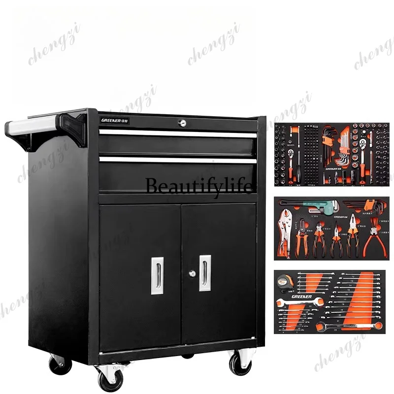 Iron Sheet Tool Cabinet Workshop Drawer Cart Multi-functional Mobile Hardware Repair Box Metal Furniture