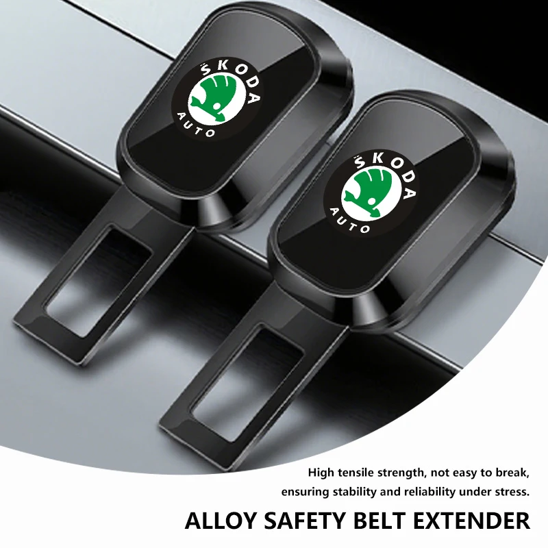 For Skoda Car Seat Belt Clip Extender Safety Seatbelt Lock Buckle Plug Auto Accessories Kamiq Karoq Octavia 2 3 Rapid Scala Kami