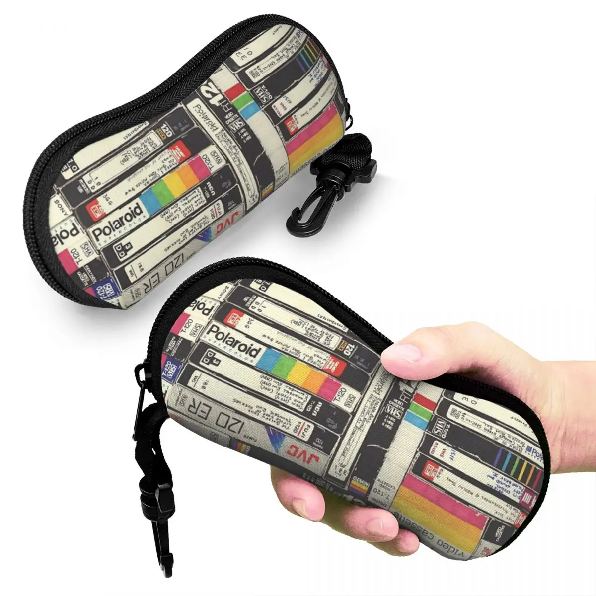 

VHS Shell Glasses Case Protective Sunglasses Box Women Men Soft Eyeglass Bag Pouch