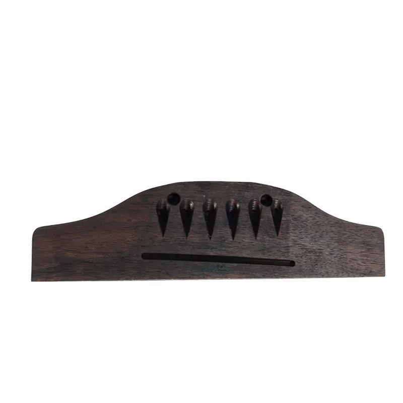 Acoustic Guitar Bridge Ebony Wood Saddle Bridge Replacement Part for 6 String Folk Acoustic Guitar Parts & Accessories