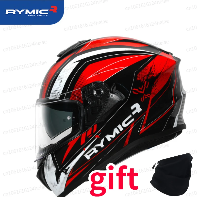 RYMIC Motorcycle Flip Up Helmet Four Season Universal Motorbike Riding Helmets Capacete Mota Cascos Moto