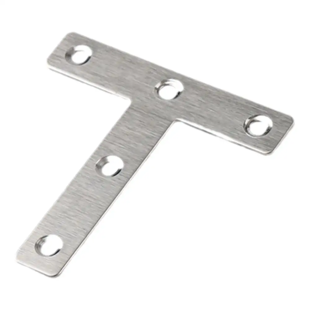 Aço inoxidável T-Shaped Canto Suportes, Reparação Reparação Hardware, Ângulo de Ligação, Móveis Códigos, Placa Fastener, Angle, W1N1