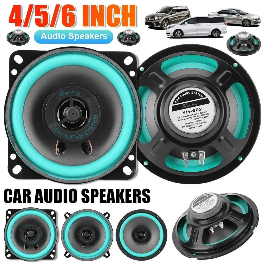 4/5/6 Inch HiFi Coaxial Subwoofer 100W/160W Car Audio Sensitivity Car Damp-proof Horn Full Audio Stereo Speaker 92dB Music K3M6