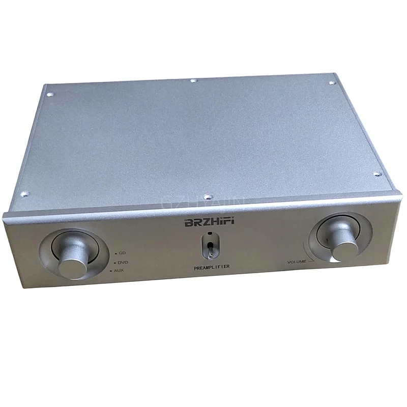 Finished FM255 Preamplifier HiFi Stereo 3 Way Input 1 Way Output Hi-End Preamp Silver RCA Sophisticated Deluxe Edition