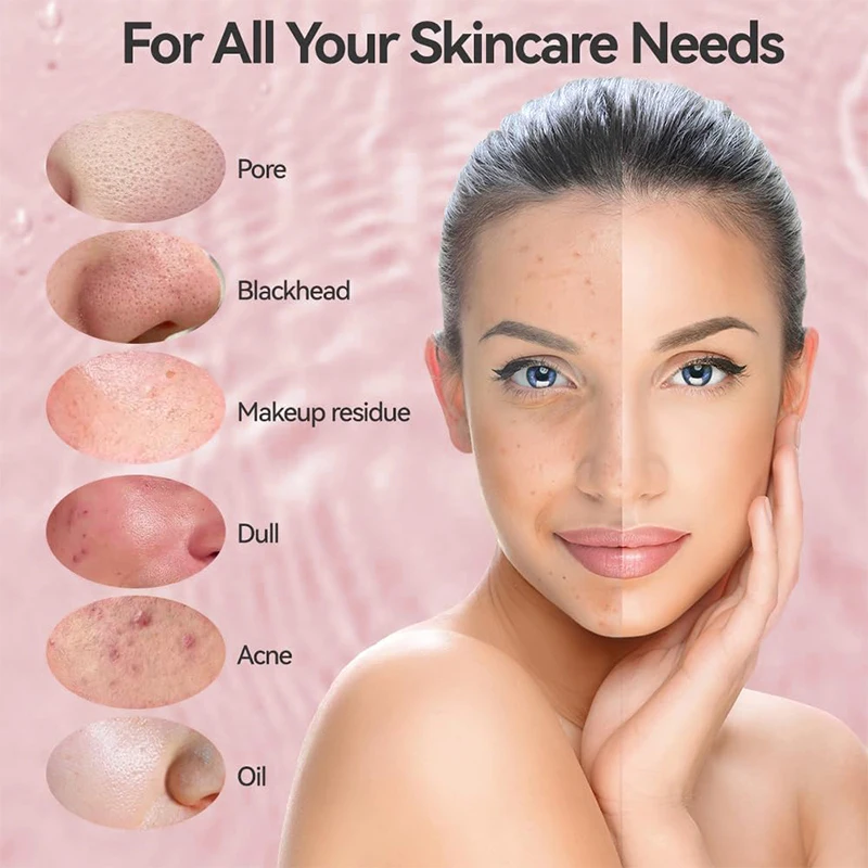 Brosse électrique en Silicone pour nettoyage du visage, exfoliante et imperméable, nettoyeur de pores pour hommes et femmes, dissolvant de points noirs