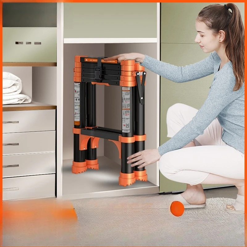 

Telescopic ladder Multifunctional folding ladder Household aluminum alloy herringbone ladder Small escalator Shrink lift