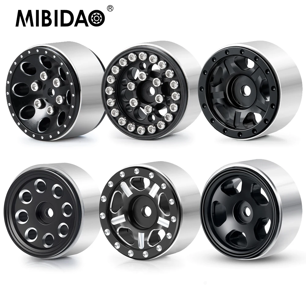 

MIBIDAO 4 шт./компл. черные микро 1,0-дюймовые металлические ступицы колес с замком для TRX-4M Axial SCX24 1/24 RC Crawler, детали для обновления автомобиля