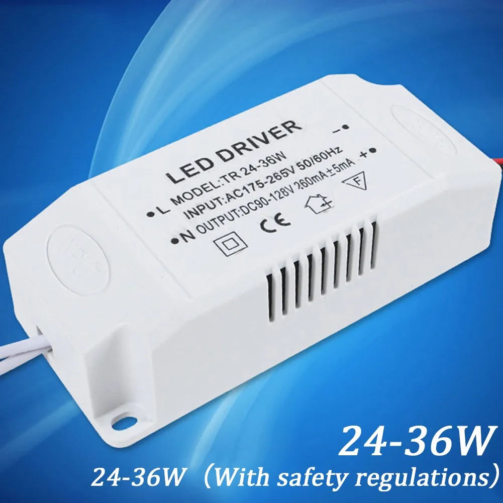 LED Driver 24-36W AC180-265V 50/60Hz DC 90-140V 260mA±5mA Power Supply Unit Lighting Transformers For DIY Panel Lamp Power Light