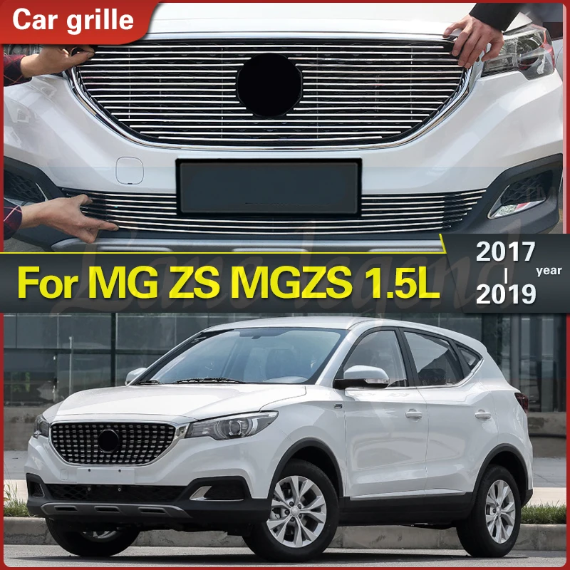 

For MG ZS 1.5L 2017-2019 High-quality Stainless Steel Front Center Racing Mesh Bumper Grills Billet Grille Cover Racing Grills