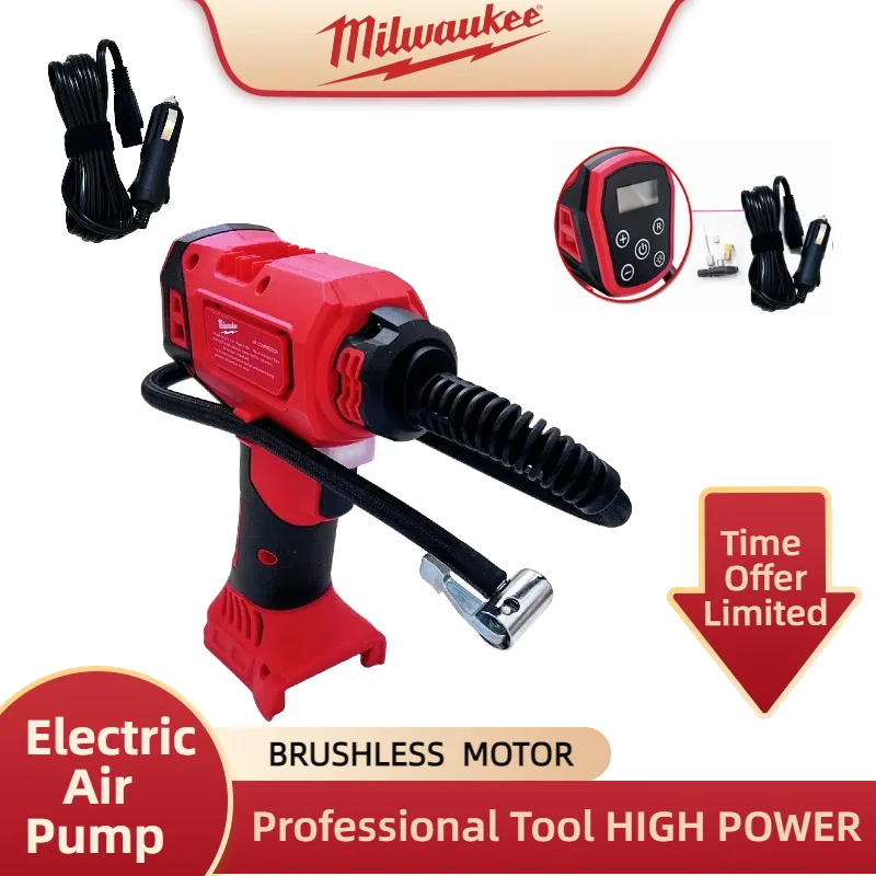 Milwaukee 18V batterie sans fil pompe à Air électrique voiture pneu gonfleur automatique compresseur d'air portable pompe à Air Rechargeable