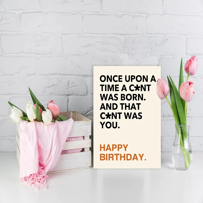 بطاقة عيد ميلاد سعيد مضحكة لأفضل الأصدقاء ، هدايا صداقة للنساء والرجال ، هدايا لها ولله ، 1 * *