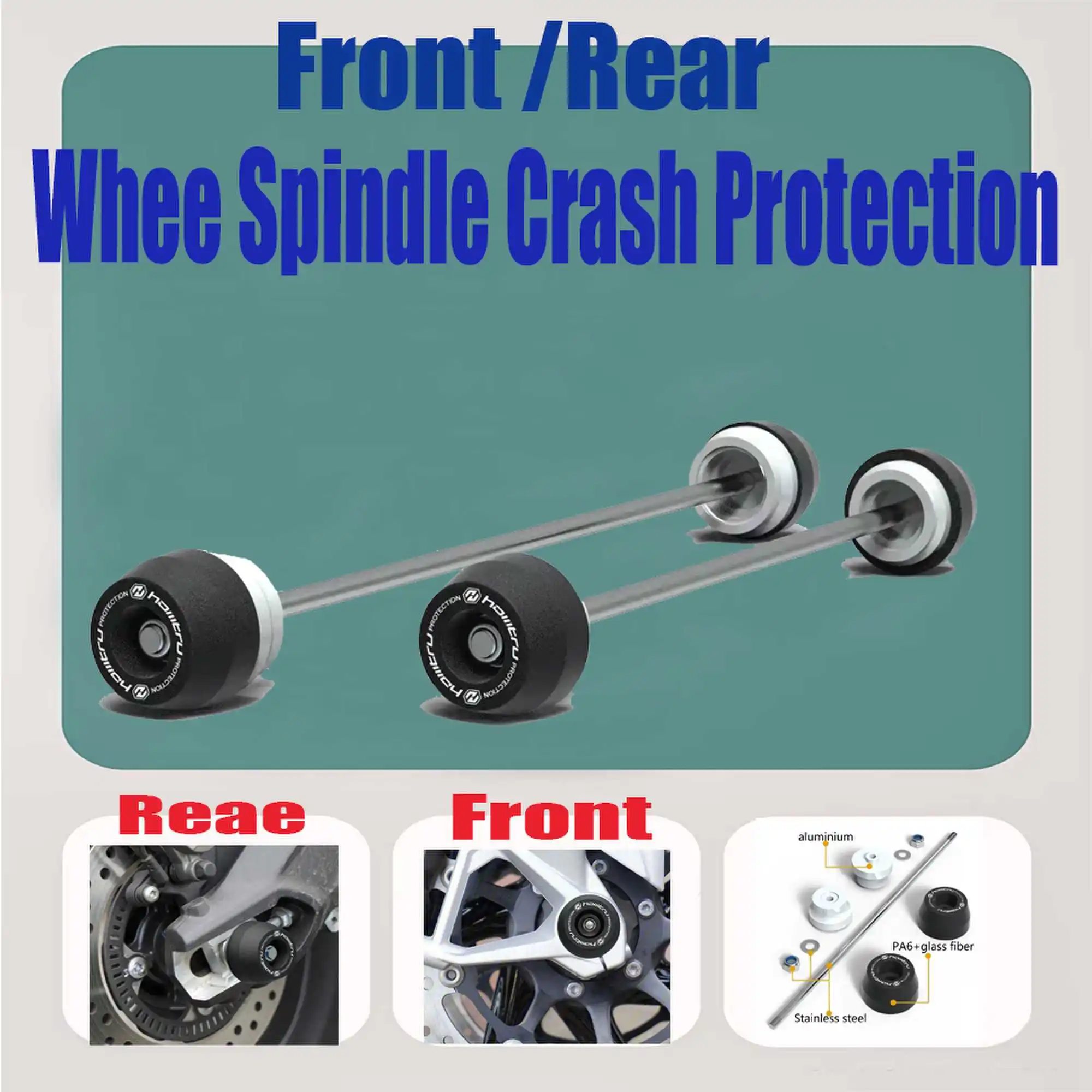 

Front Rear wheel Spindle Crash Protection For Triumph Street Triple 765 R S RS / 675 R RX / Street Triple 660S / 2007-2023