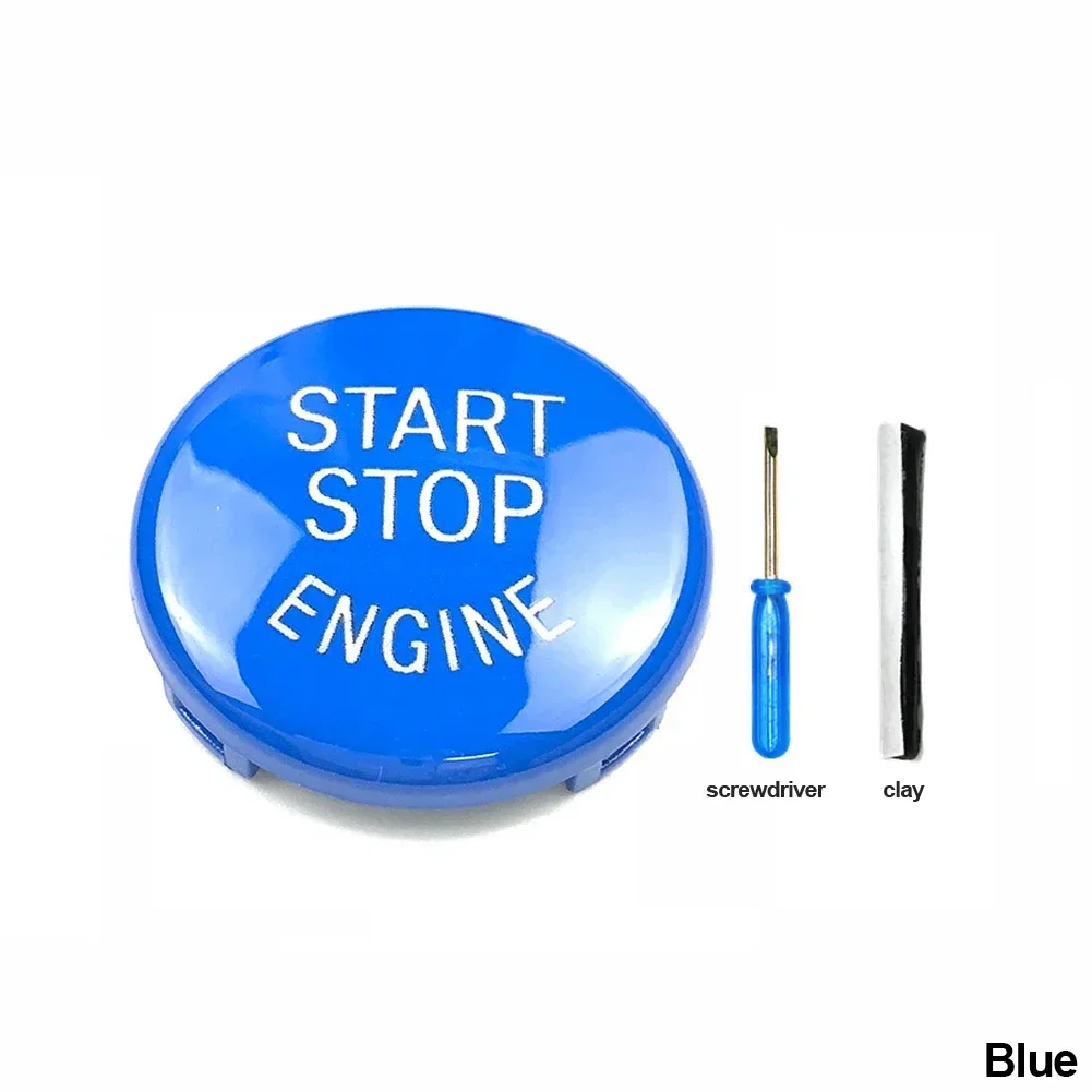 Auto-Motorstart-Stopp-Knopf-Abdeckung und äußerer Ringrahmen-Ersatz für BMW 1er, 3er, 5er Serie, X1, X3, X5, M5, E87, E81, E90, E91, E92, E89, E60, E83